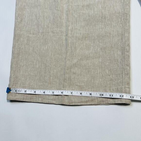 Sovere Pants Womens Medium Beige Linen Wide Leg Pleated High Rise Relaxed Fit - Picture 7 of 9